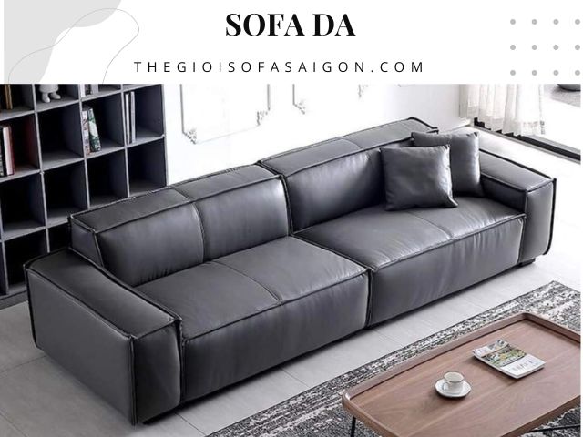 Sofa Da Bọc Da Bò Thật Cao Cấp Hiện Đại SD-PK12